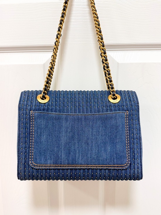 Coach Parker Denim Quilted Tea Rose Turnlock Shoulder Bag main image 6